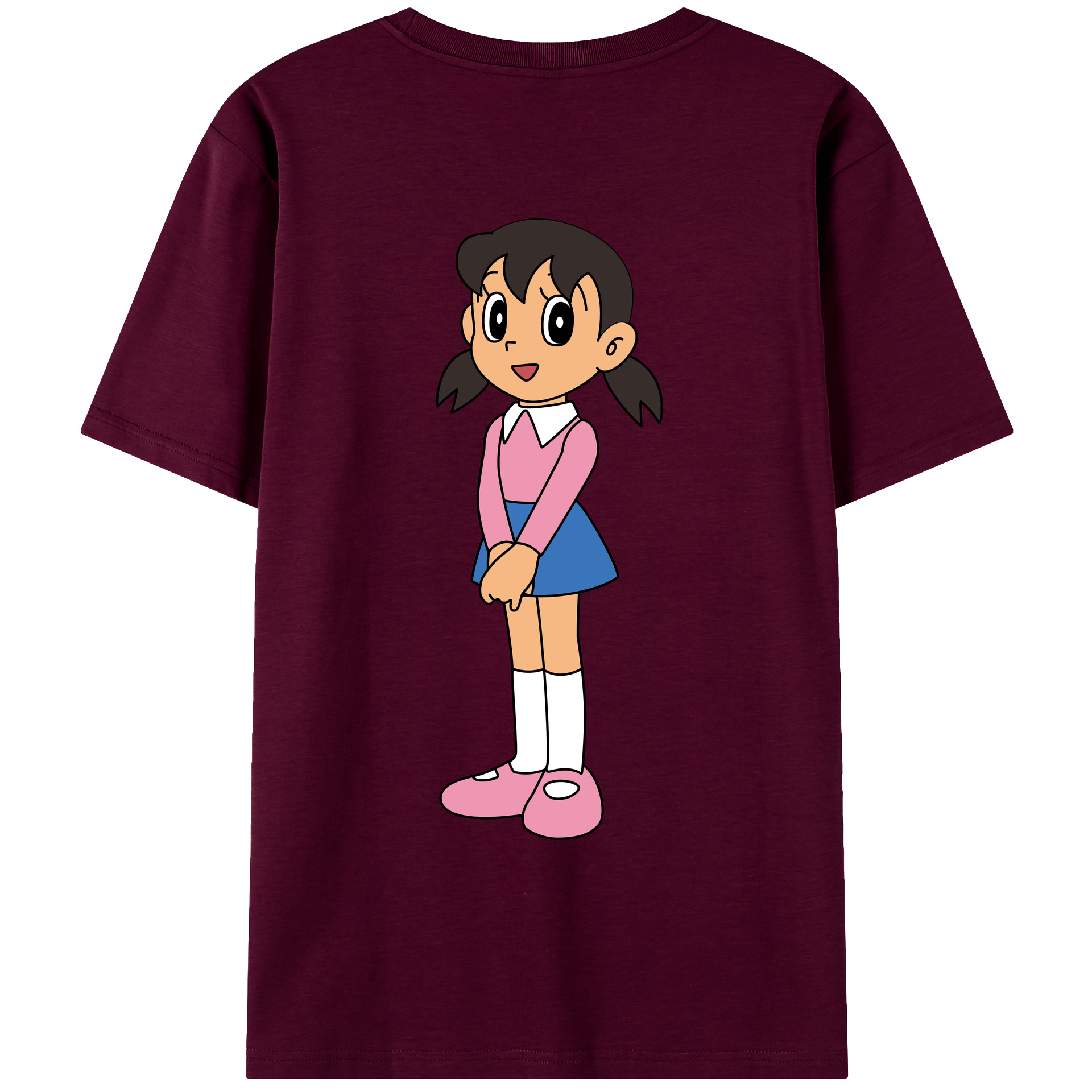 （画像用） ドラえもん みなもと しずか Doraemon Shizuka Minamoto レディース半袖Tシャツ(バックプリント)